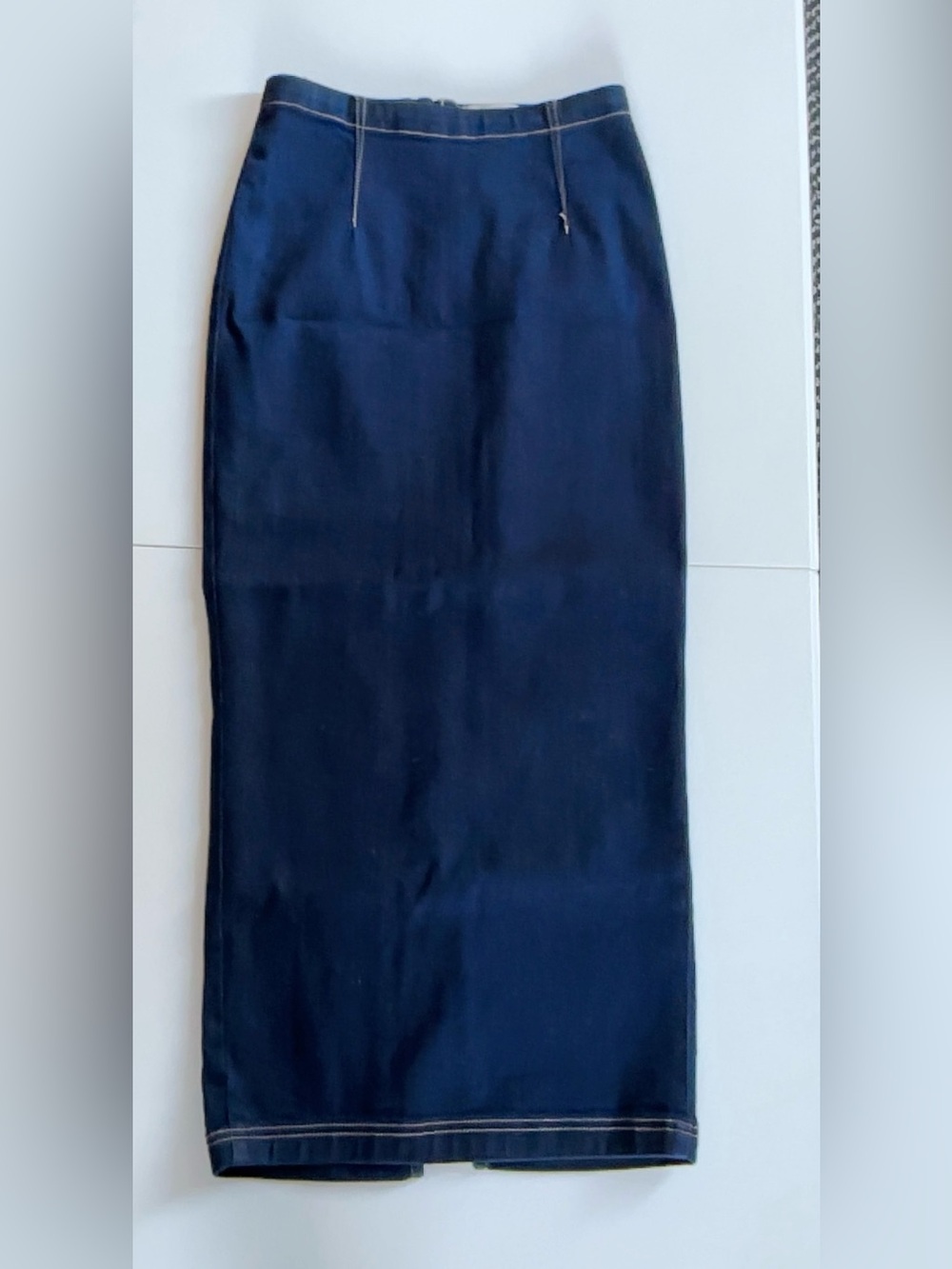 Pilcro Navy Pencil Midi Skirt - Picture 3 of 9